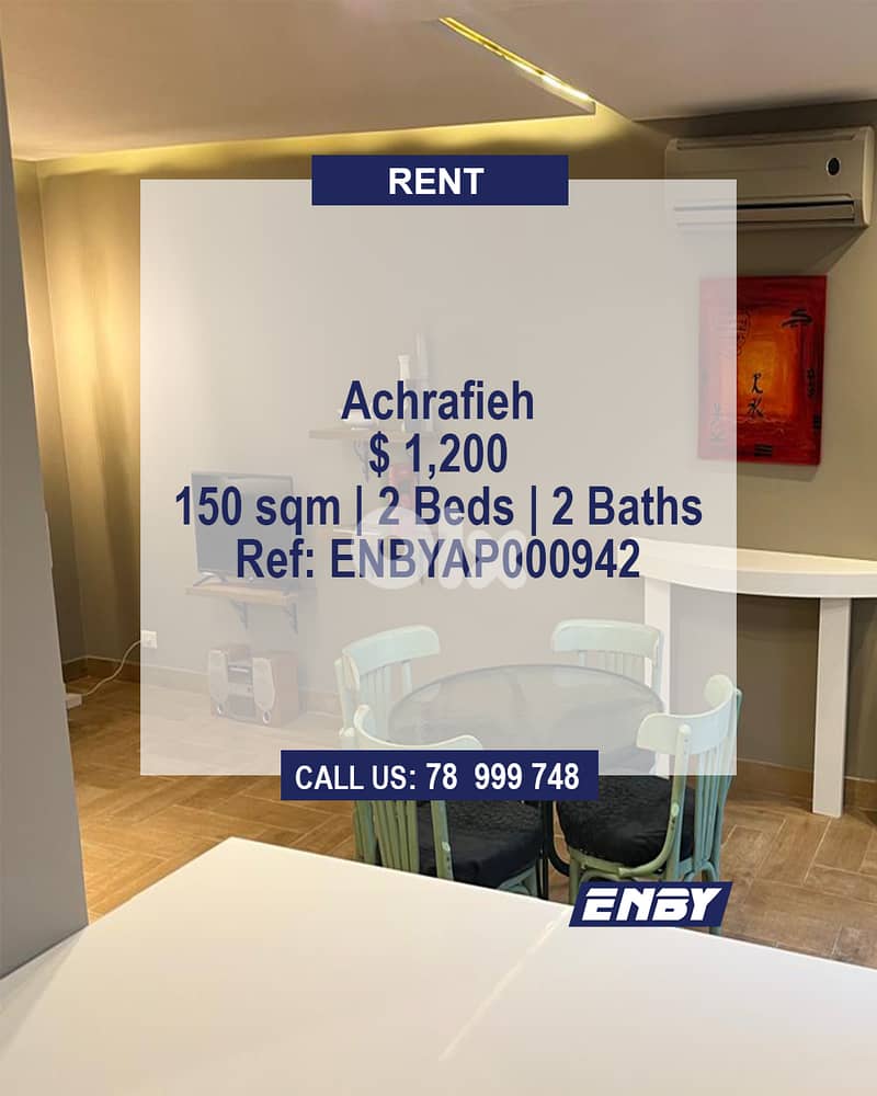 Apartment for rent in Achrafieh | Terrace | Jaccuzi | Fully Furnished 0