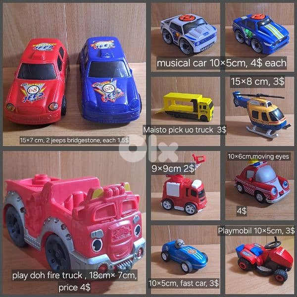 cars mant sizes, colors for kids 0