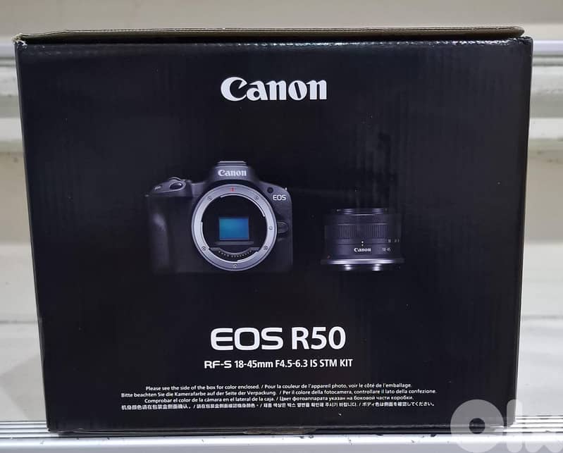 Canon camera EOS R50 RF-S 18-45mm F4.5-6.3 IS STM Kit black Amazing & 0