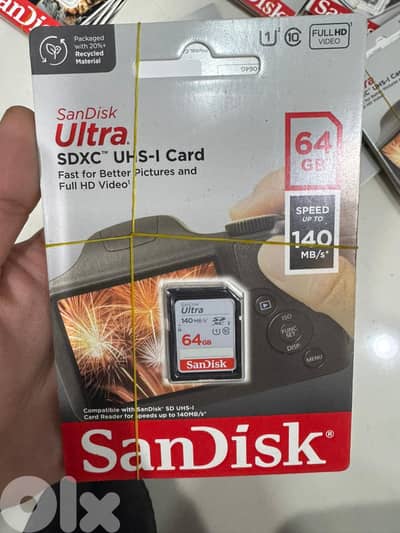 Sandisk ultra sdxc card 64gb up to 140mb/s Amazing & good offer