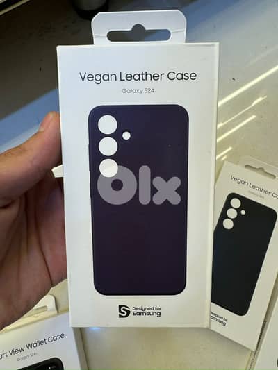 Samsung Vegan Leather Case galaxy s24 dark violet
