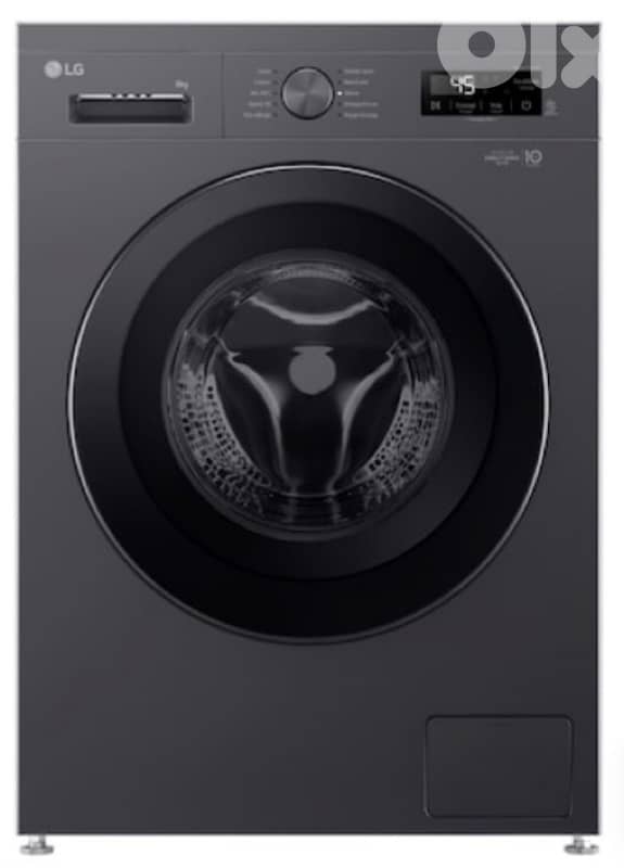 LG F2Y1TYP6J Washer 8kg, black,  غسالة الجي ٨ كغ اسود 0
