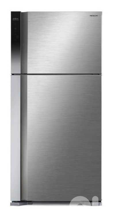 RV765BSL, HITACHI FRIDGE 2 DOOR, SILVER براد هيتاشي لون فضي بابين