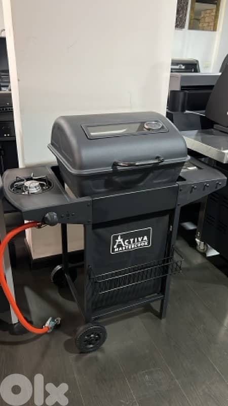 charcoal barbecue grill with side burner 4