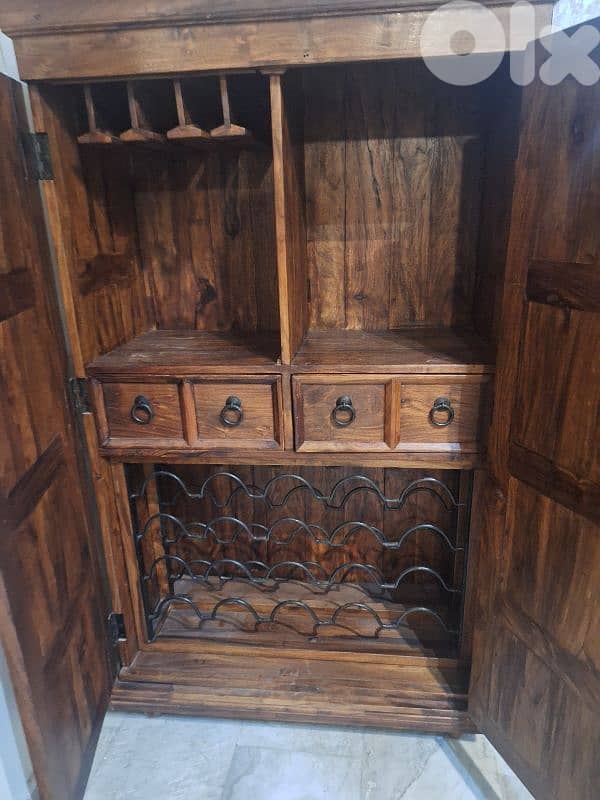 closet bar vintage wood massive 2