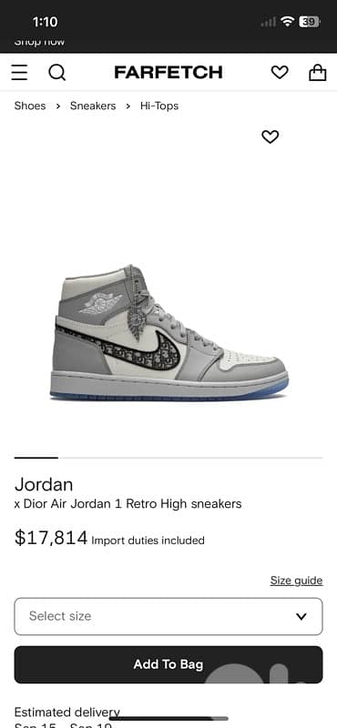 Jordan & Dior limited edition