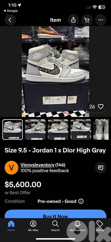 Jordan & Dior limited edition 1