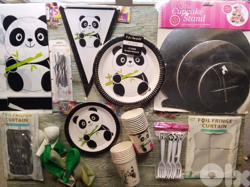 cute panda birthday decoration 1