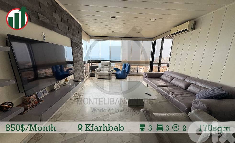 Enjoy an open sea view in Kfarhbab!! 0