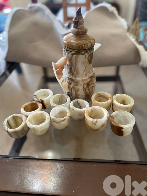 Antique Granite Coffee Set 0