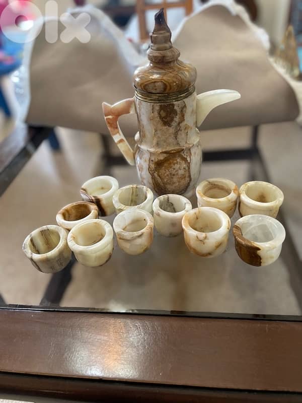 Antique Granite Coffee Set 1