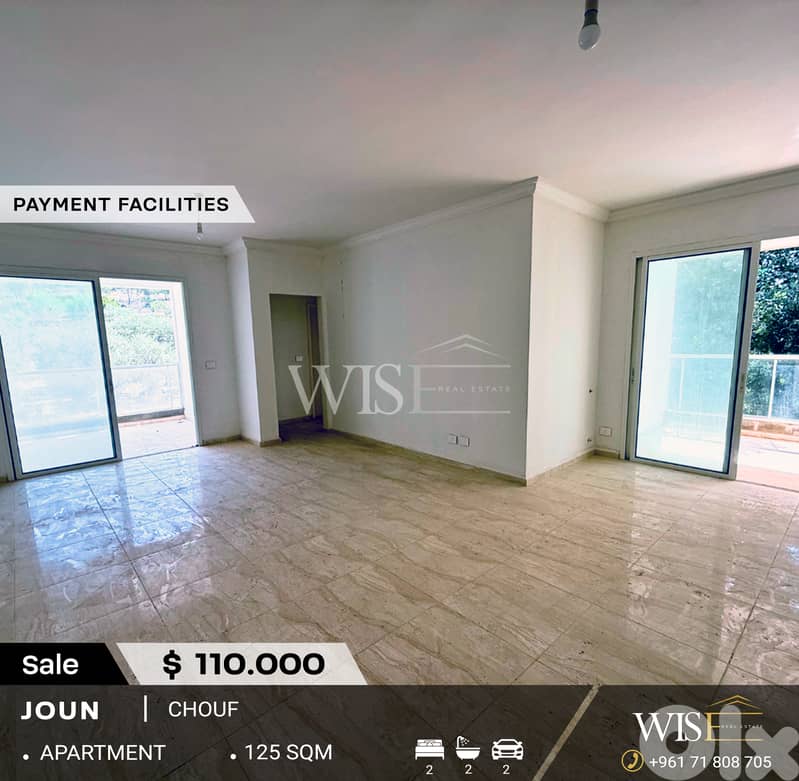 125 SQM Apartment FOR SALE – Joun, Chouf! 0