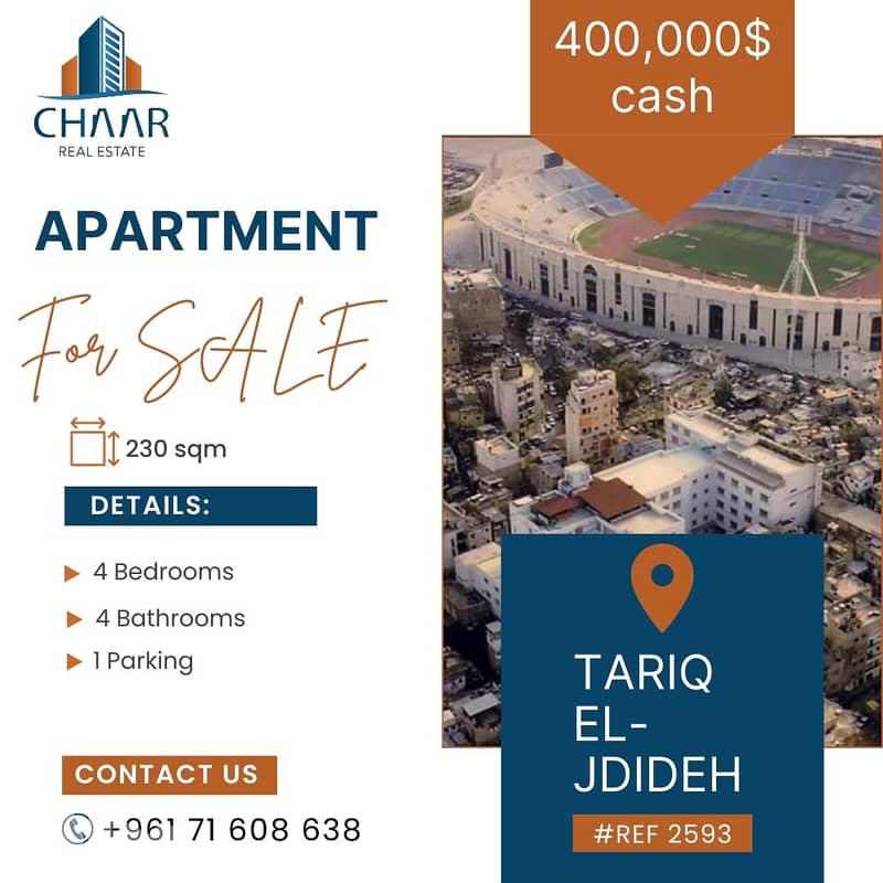 Apartment for Sale in Tariq El Jdideh - #R2593 0