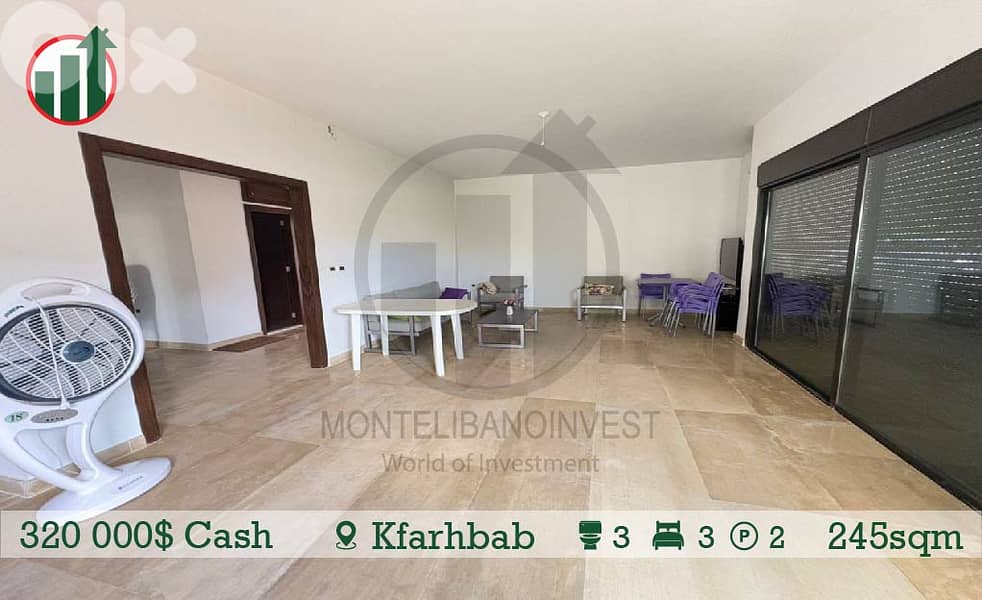 BRAND-NEW APPARTMENT WITH A PRIVTAE TERRACE FOR SALE IN KFARHBAB 0