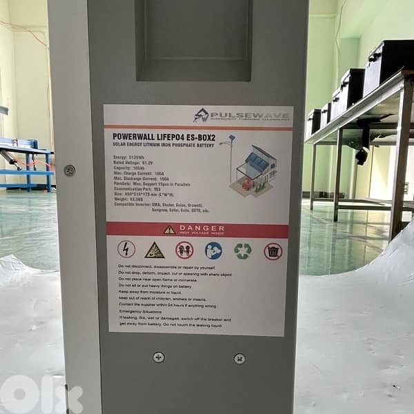 ES Box2 5.12 KW lithium LFP Battery 8000 cycles 2