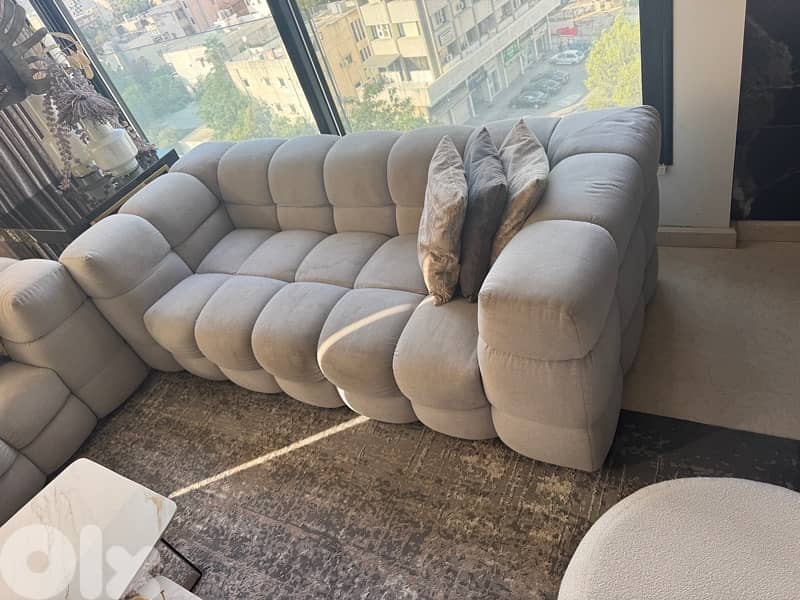vanlian two seater + three seater sofas 0
