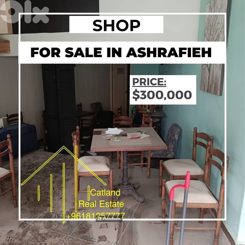 Shop for sale in ashrafieh beside rome hospital for only $300K 0