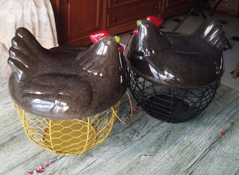 stunning chicken eggs steel basket 1
