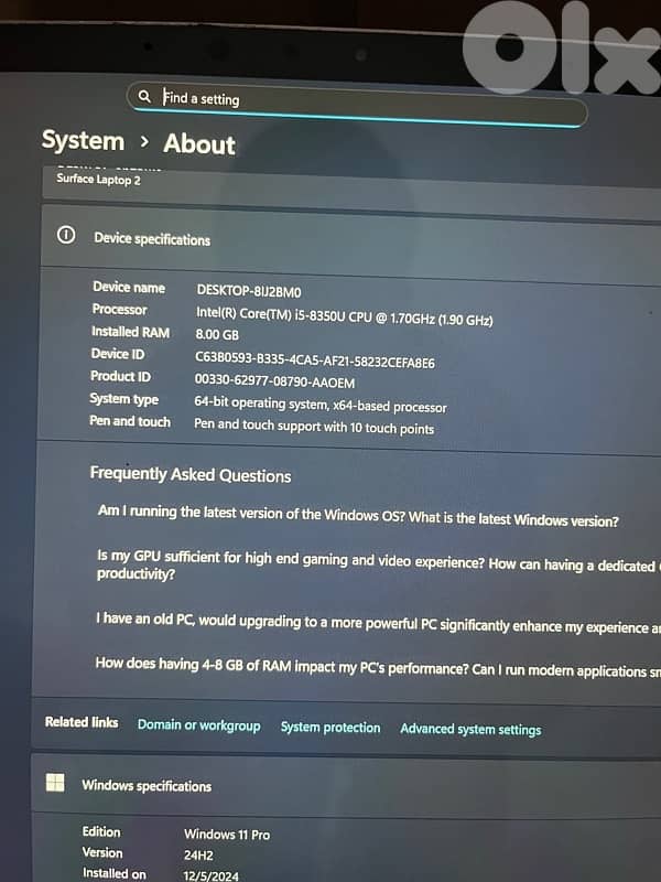 Microsoft Surface Laptop 2