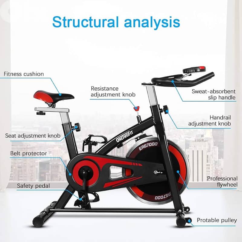 bike OneTwoFit ERG7000 exercise bike, flywheel 2