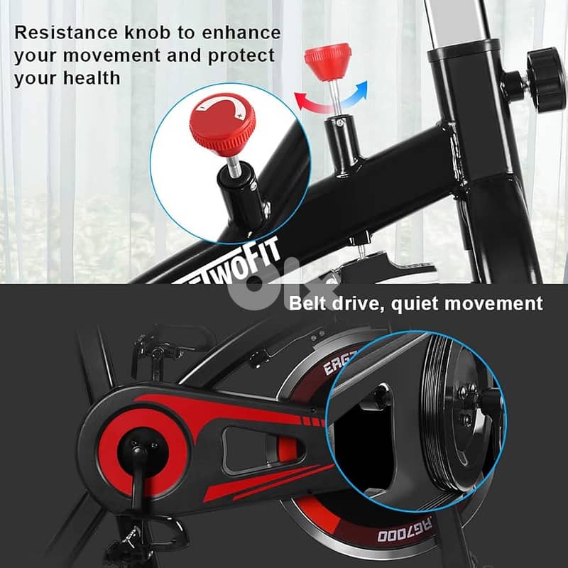 bike OneTwoFit ERG7000 exercise bike, flywheel 3