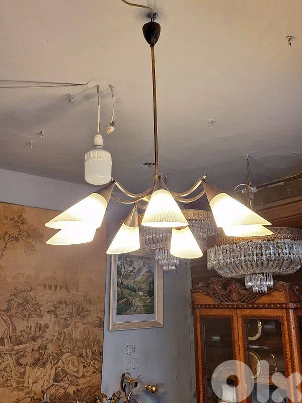 antique sputnik 1960 chandelier 0