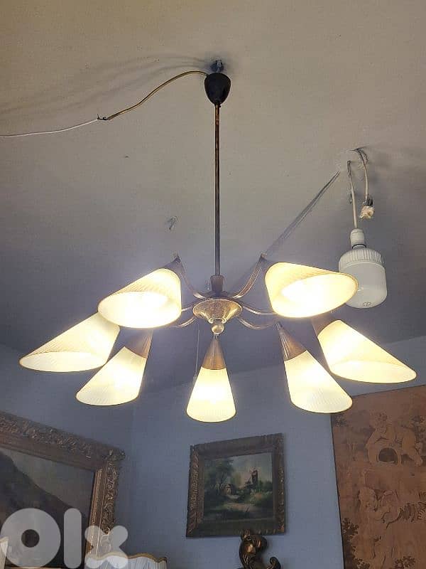 antique sputnik 1960 chandelier 2