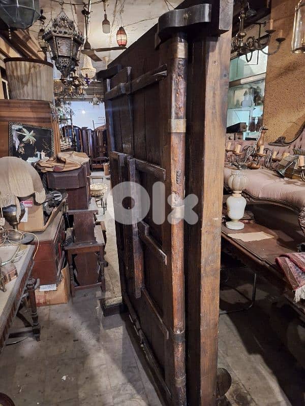 vintage massif wood and bronze orginal old door 1