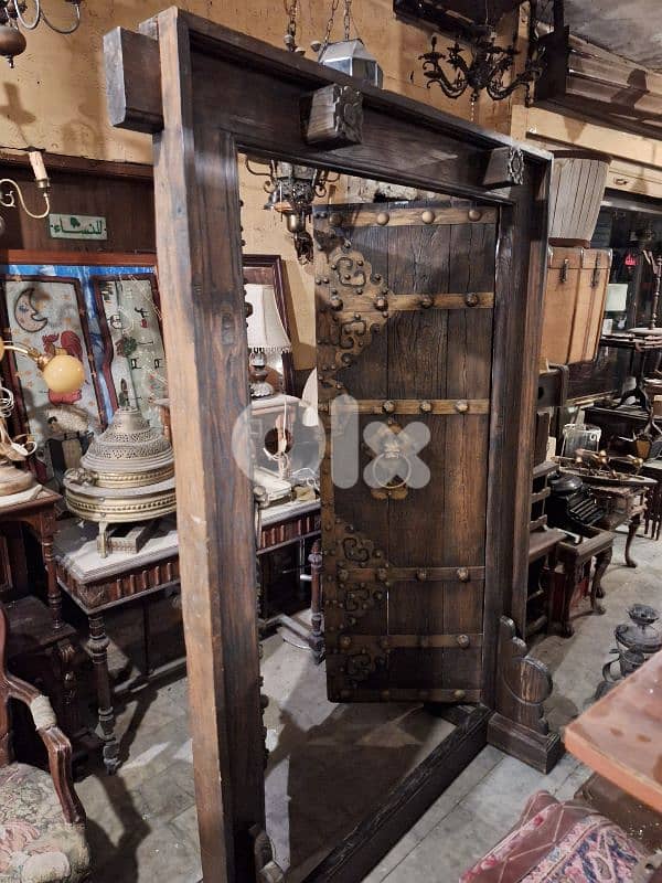 vintage massif wood and bronze orginal old door 2