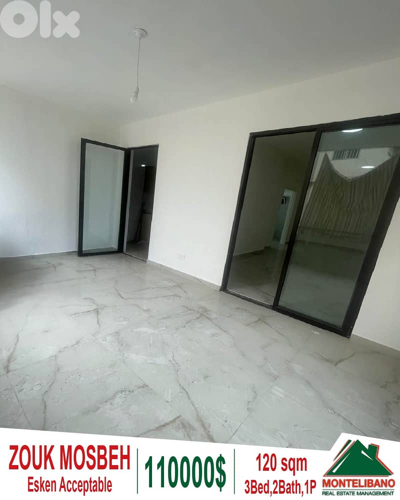 120 sqm Apartment For Sale in Zouk Mosbeh (Esken Acceptable) !!! 0