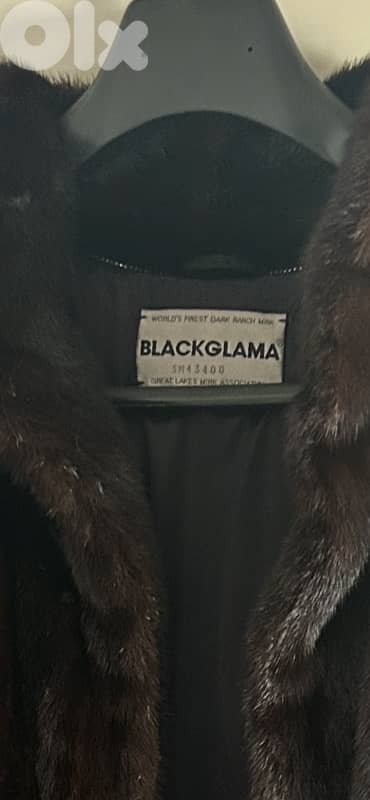 vison femelles manteau longue noir Roger roche . 5