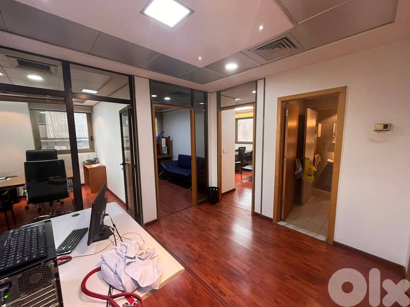 New center 70m 3Rooms Office Furnished Rent Badaro Beirut 0