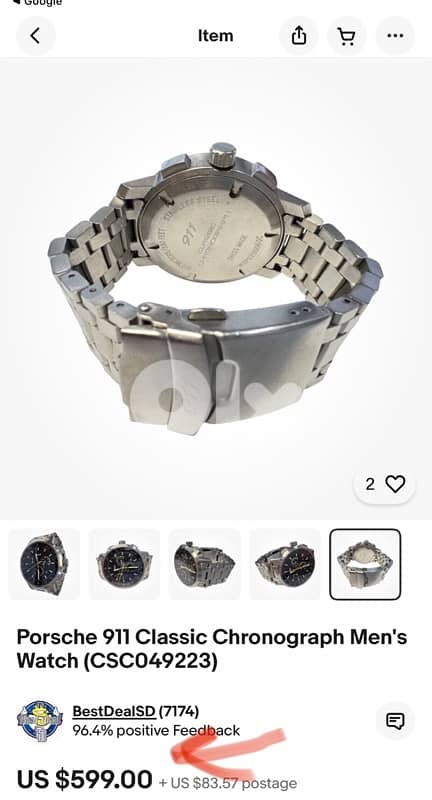 PORSCHE DESIGN 911 CLASSIC WATCH CHRONO SWITZRLAND SWISS MADE ORGINAL 4