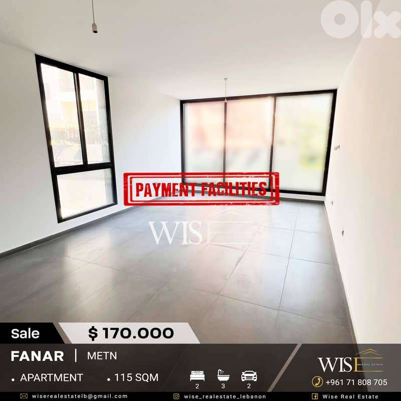 115 SQM Brand New Apartment for SALE in Fanar ! 0