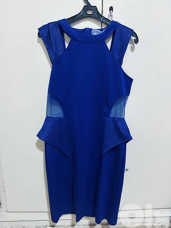 blue dress/ فستان ازرق نيلي 0