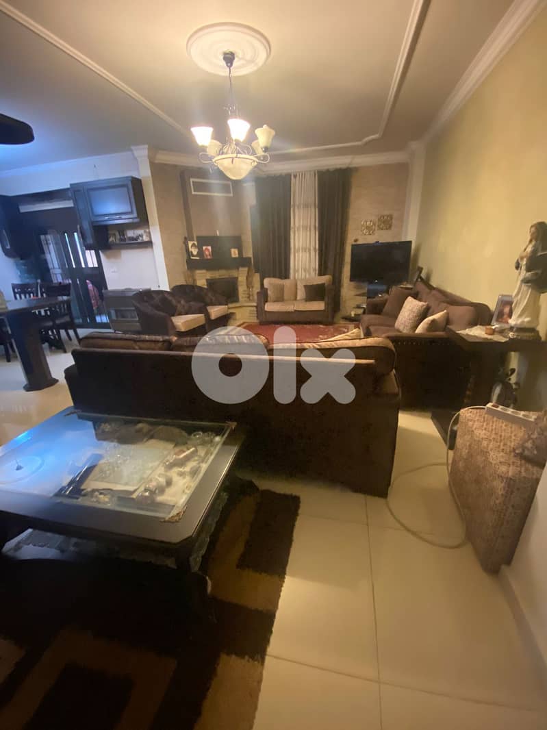 zahle dhour fully furnished apartment 170m for sale + 30m garden #4555 0