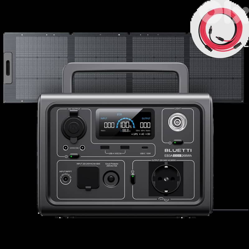 BLUETTI EB3A Portable Power Station | 600W 268Wh 4