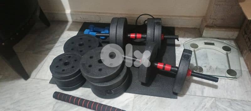 40 kg fixable dumbell and barbell 0