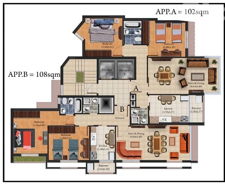 Stylish Living in Achrafieh – Spacious 2-Bedroom Apartments I Ref : MS 0