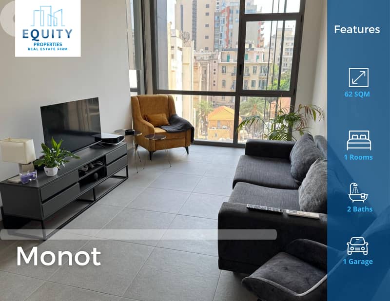 Furnished 62 SQM Apartment For Rent In Monot شقة للإيجار #JZ2049178 0