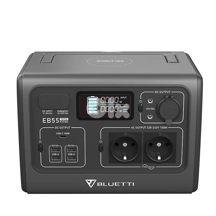 BLUETTI PowerOak EB55 Portable Power Station | 700W 537Wh 1