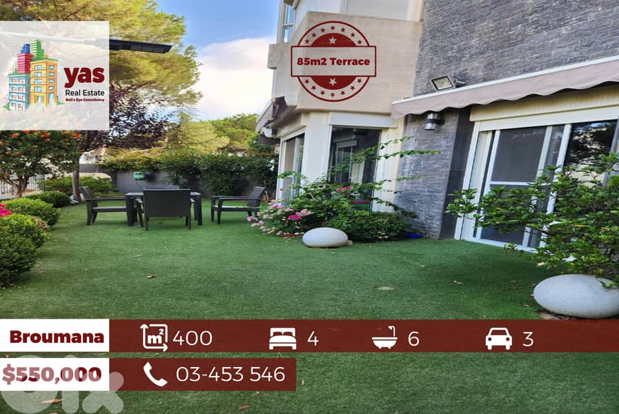 Broumana 400m2 | 85m2 Garden | Duplex | Prime Location | OH 0