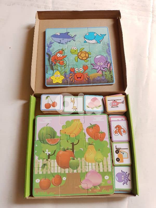 educational toys  6 in 1 wood jigsaw puzzle 2