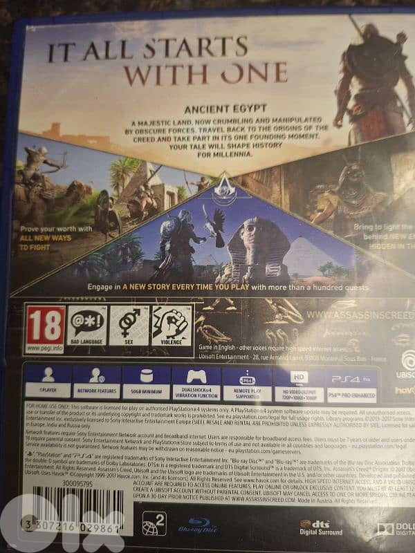 Ps4 Assassin creed origins Disc 1