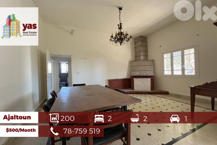 Ajaltoun 200m2 | Spacious Flat | Terrace | Rent | KH/EH | 0