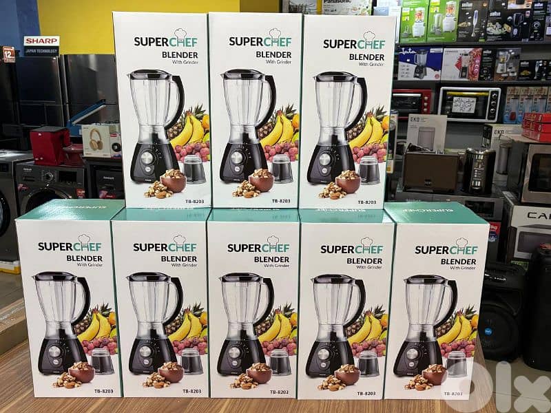 Super Chef Table Blender 550W 1.5L With Grinder 1