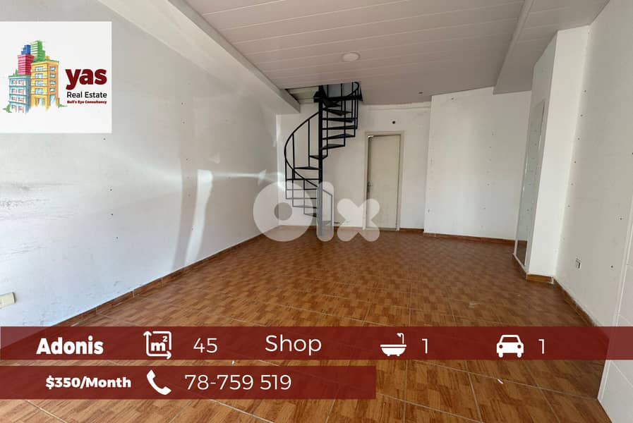 Adonis 45m2 | Shop | Well Maintained | 2 Floors | Rent | EL | 0