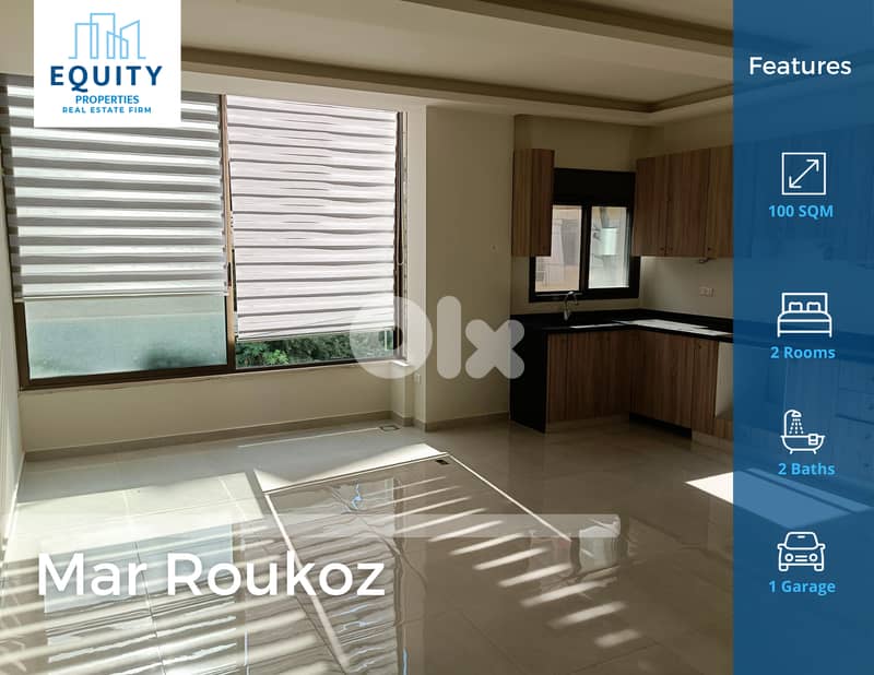100 SQM Apartment For Rent In Mar Roukoz Dekwaneh شقة للإيجار#JR205353 0