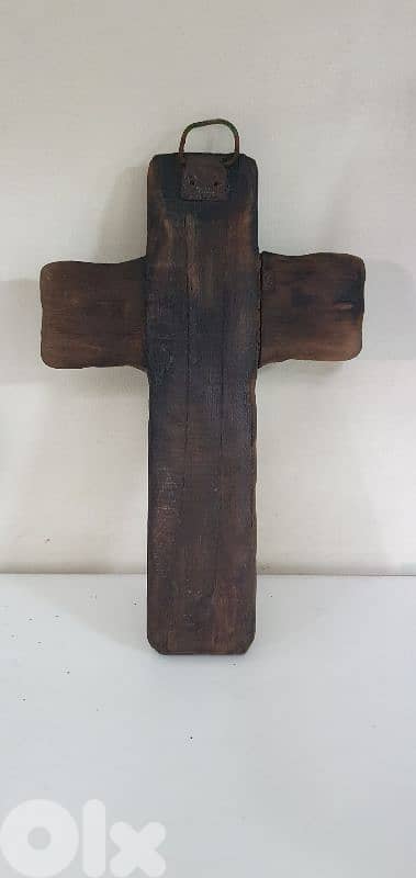 old cross copper & wood