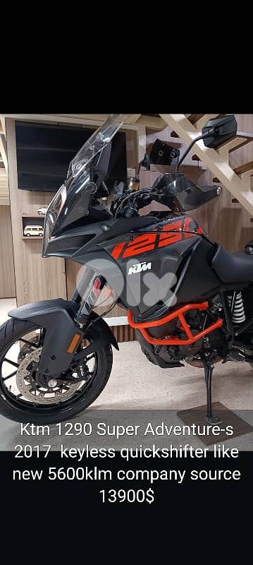 Ktm Super Adventure-s 1290cc model 2017 company source only 5460klm 0